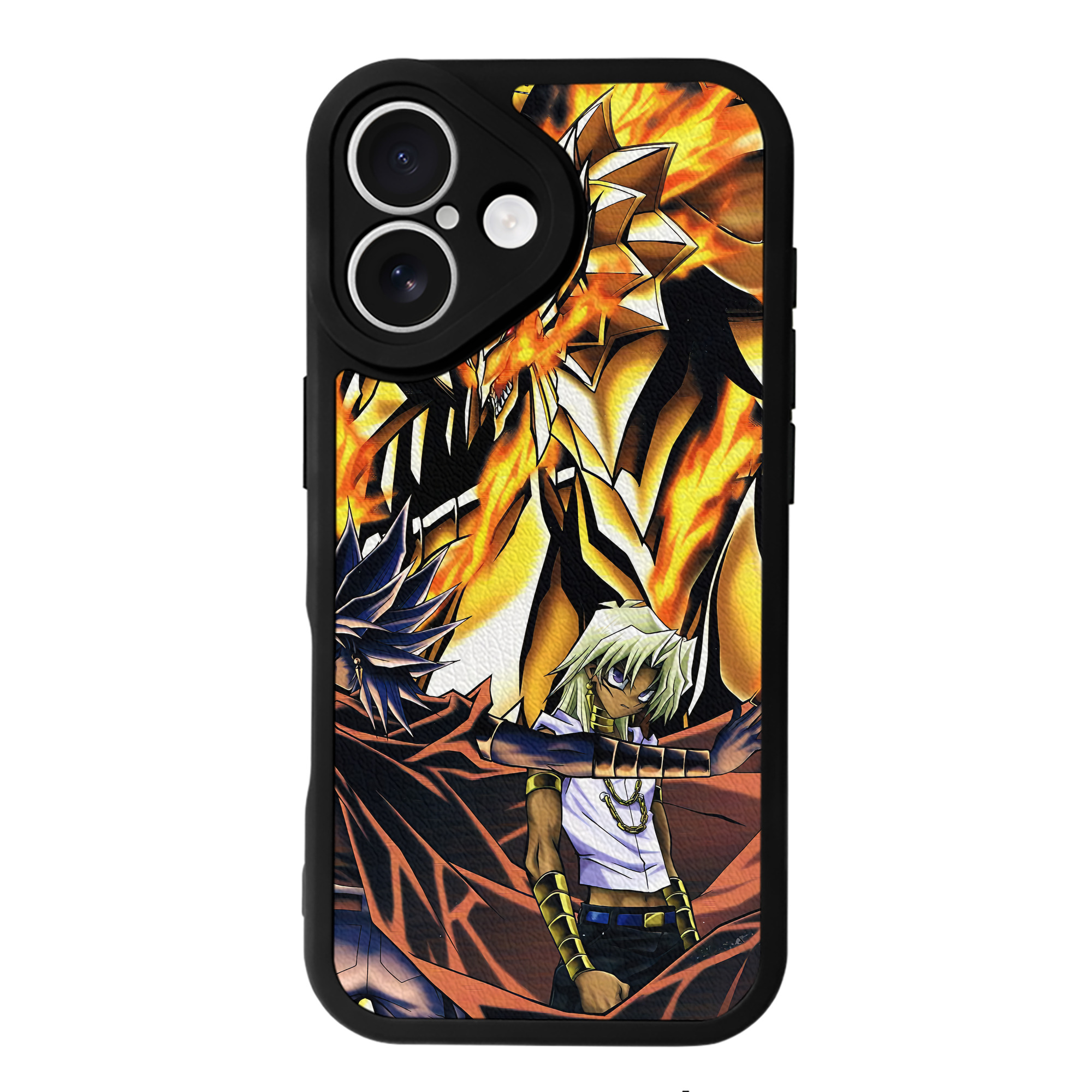 （画像用） 遊☆戯☆王 Yu-Gi-Oh! 【iPhone 16シリーズ対応】シリコンスマホケース（レザー調） 材質：シリコン